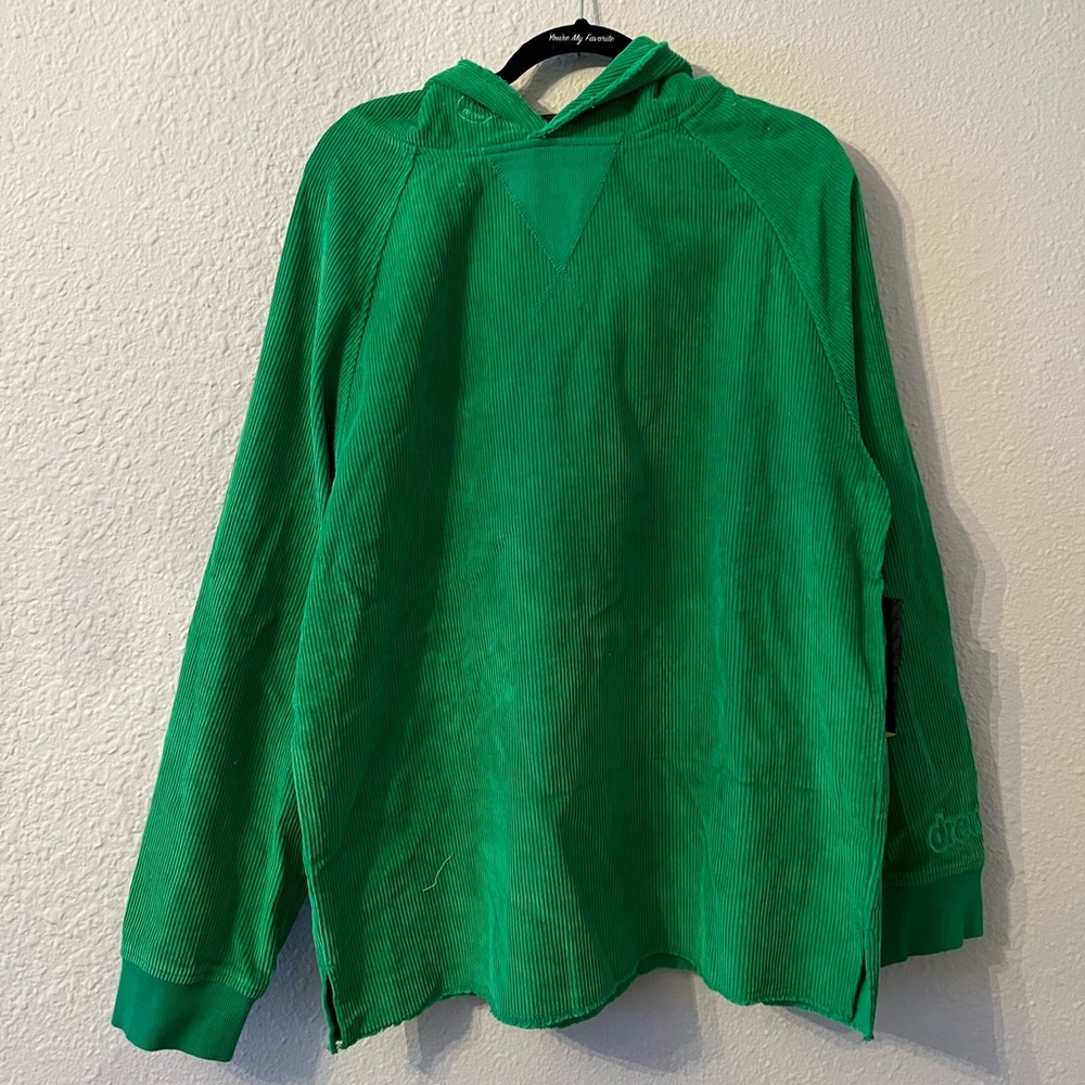 green DREW house corduroy hoodie